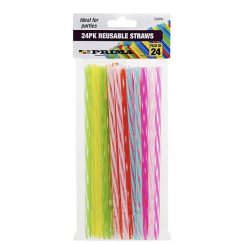 Kikkerland 11 Bright Color Reusable Straws